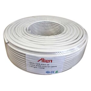 Cablu coax RG6LC alb