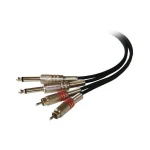 Cablu 2x6.3mo-2RCA t-t 5m metal