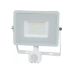 Proiector 30W LED alb rece 6400K IP44 alb senzor