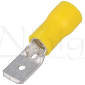 Papuc 6.3mm tata galben izolat