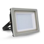 Proiector 100W LED alb 4000K slim gri-negru IP65