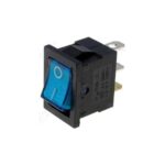 Intr CR 19.2x13mm 3A 250Vac albastru cu lampa