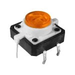 TactSw 12x12x7.3mm LED portocaliu