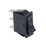 Intrerupator CR 30.3x10.6mm 15A 250Vac negru ON-OFF-ON I-O-II