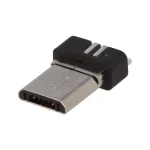 Mufa USB micro-B tata negru trapez