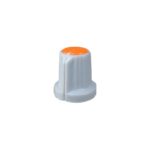 Buton plastic negru-portocaliu moletat