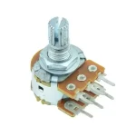 Potentiometru rotativ stereo 500k liniar pini scurti