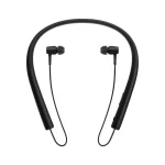 Casti cu microfon BT PM1073B negre in urche sport