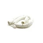 Cablu telefon receptor 4.5m spiralat alb