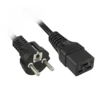 Cablu alimentare IEC C19-schuko 5m 3x1.5mm negru