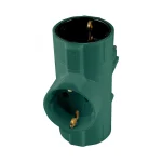 Triplu stecher schuko T verde