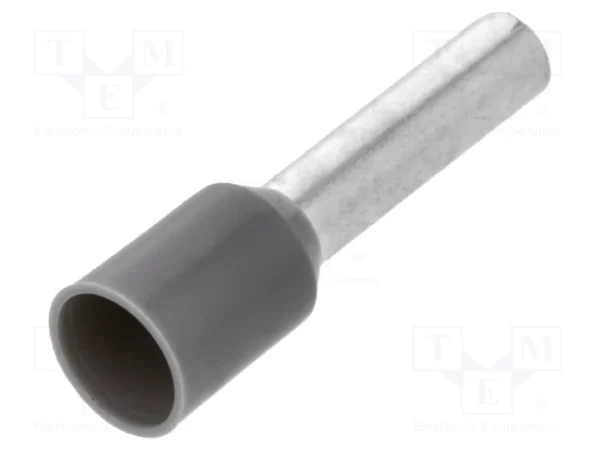 Terminal cablu 4mmp 12mm izolat gri deschis