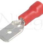 Papuc 6.3mm tata rosu izolat