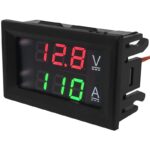 Volt+ampermetru 100Vdc 100Adc rosu verde fara sunt