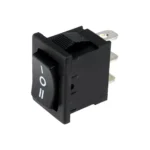 Intrerupator FR 19.2x13mm (ON)-OFF-(ON) negru
