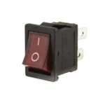 Intrerupator CR 19.2x13mm 6A 250Vac rosu cu iluminare