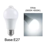 Bec E27 230V 12W LED+PIR 6000k