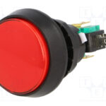 Buton fr rotund 44fi24.5mm rosu T10