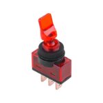 Comutator maneta auto ASW-14F rosu iluminat CR ON-OFF