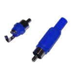 Mufa RCA tata plastic albastra dreapta fir