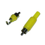 Mufa RCA tata plastic galbena dreapta fir
