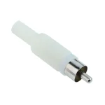 Mufa RCA tata plastic alba dreapta fir