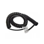 Cablu telefon receptor 2m spiralat negru