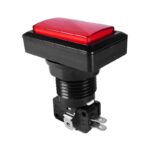 Buton fr dreptunghiular 50x33fi24.5mm rosu