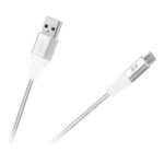 Cablu USB A-micro t-t 0.5m Rebel alb