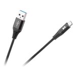 Cablu USB A-micro t-t 0.5m Rebel negru