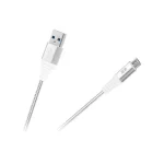 Cablu USB A-micro t-t 1m Rebel alb