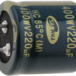 C 100uF/450Vdc 85grdC 25x35mm Samwha snap in