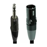 Cablu 6.3st-XLR t-t 2m negru semnal